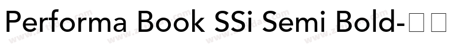 Performa Book SSi Semi Bold字体转换